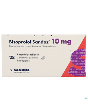 Bisoprolol sandoz 10mg tabl 28 x 10 mg