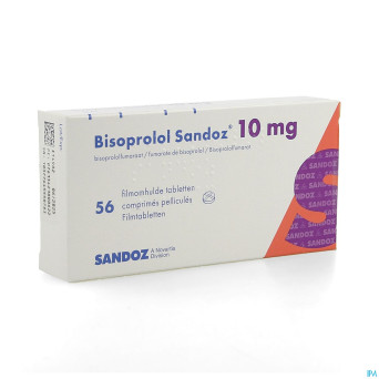 Bisoprolol sandoz 10mg tabl 56 x 10 mg