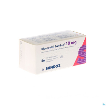 Bisoprolol sandoz 10mg tabl 56 x 10 mg