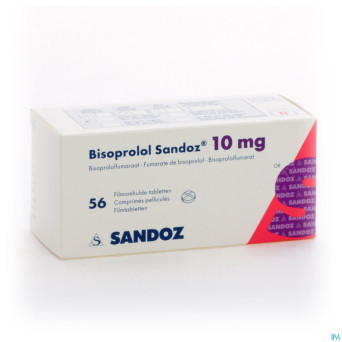 Bisoprolol sandoz 10mg tabl 56 x 10 mg