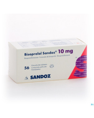 Bisoprolol sandoz 10mg tabl 56 x 10 mg
