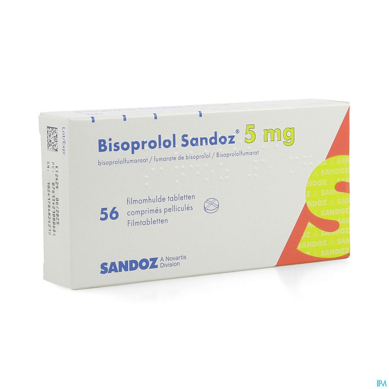 Bisoprolol sandoz  5mg tabl 56 x  5 mg