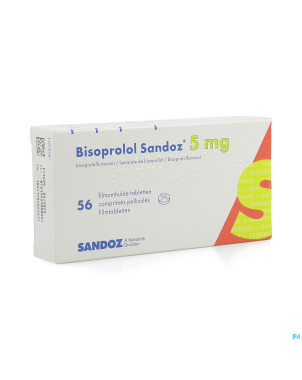 Bisoprolol sandoz  5mg tabl 56 x  5 mg