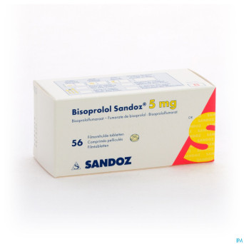 Bisoprolol sandoz  5mg tabl 56 x  5 mg