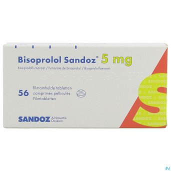 Bisoprolol sandoz  5mg tabl 56 x  5 mg