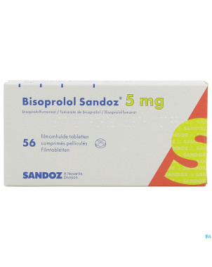 Bisoprolol sandoz  5mg tabl 56 x  5 mg