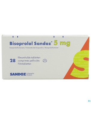 Bisoprolol sandoz  5mg tabl 28 x  5 mg