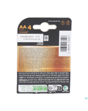 Duracell mn1500/lr6 4