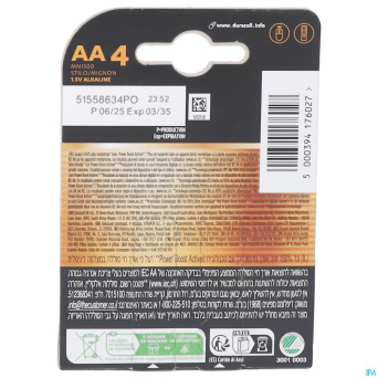 Duracell mn1500/lr6 4