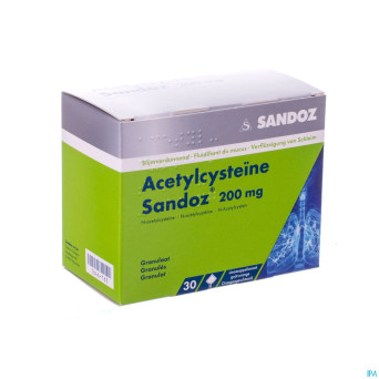 Acetylcysteine sandoz 200 mg sach. 30 x 200 mg