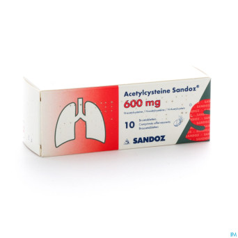 Acetylcysteine sandoz 600 mg cpr eff. 10