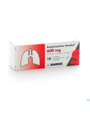 Acetylcysteine sandoz 600 mg cpr eff. 10