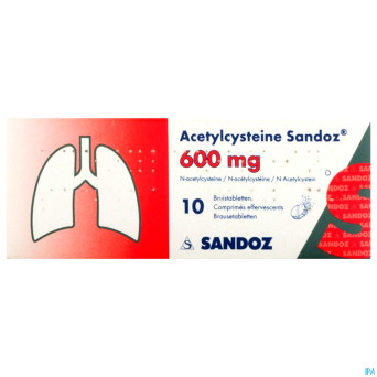 Acetylcysteine sandoz 600 mg cpr eff. 10