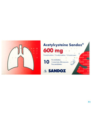 Acetylcysteine sandoz 600 mg cpr eff. 10