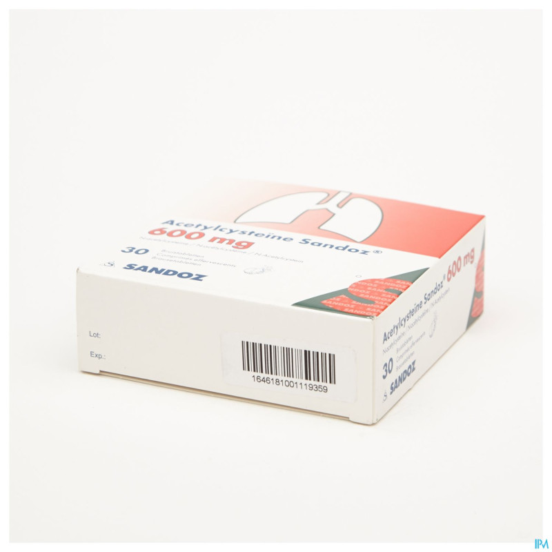 Acetylcysteine sandoz 600 mg cpr eff. 30