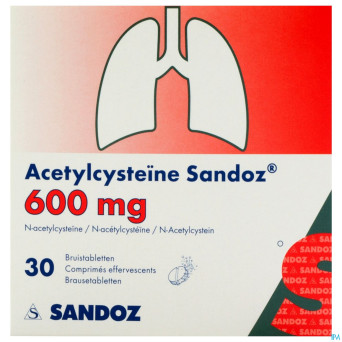 Acetylcysteine sandoz 600 mg cpr eff. 30