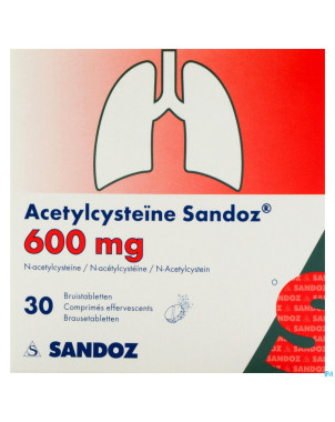 Acetylcysteine sandoz 600 mg cpr eff. 30