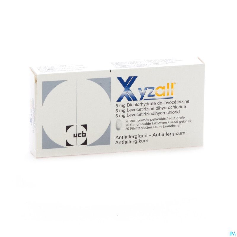 Xyzall 5mg    comp pell 20