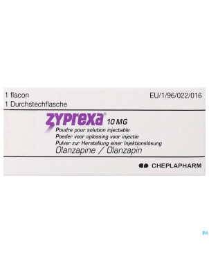 Zyprexa 10mg 1 fl pulv sol inj