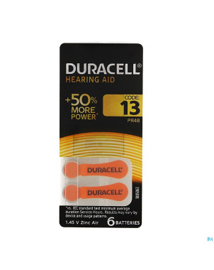 Duracell easytab pile auditive da13  6 orange