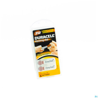 Duracell easytab pile auditive da312 6 brun