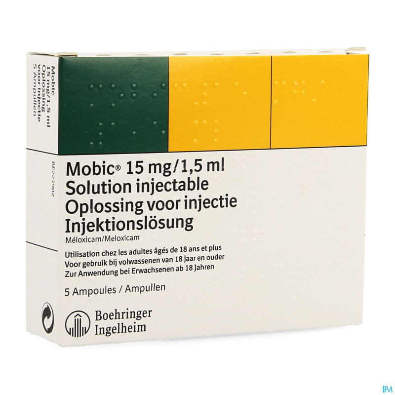 Mobic sol inj amp 5 15mg/1,5ml