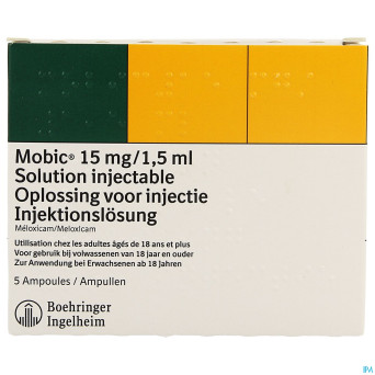 Mobic sol inj amp 5 15mg/1,5ml