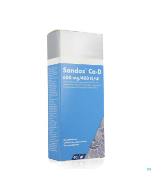 Sandoz ca d 600mg/400ie comp eff 40