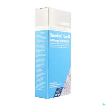 Sandoz ca d 600mg/400ie comp eff 40