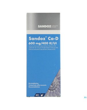 Sandoz ca d 600mg/400ie comp eff 40