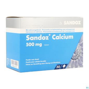 Sandoz calcium pulv sach 30x500mg