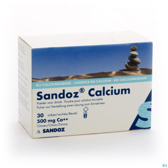 Sandoz calcium pulv sach 30x500mg