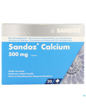 Sandoz calcium pulv sach 30x500mg