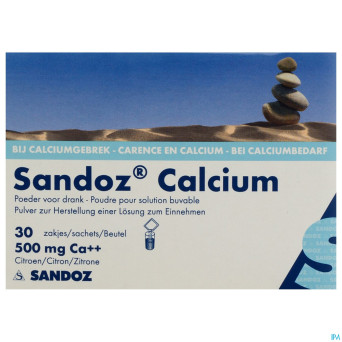 Sandoz calcium pulv sach 30x500mg