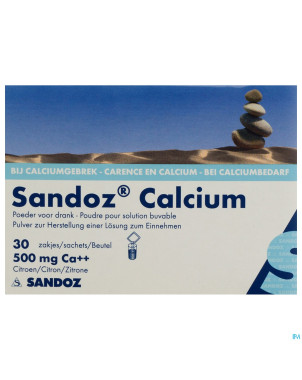 Sandoz calcium pulv sach 30x500mg