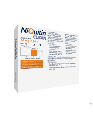 Niquitin clear patches 14 x 14 mg