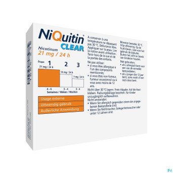 Niquitin clear patches 14 x 21 mg