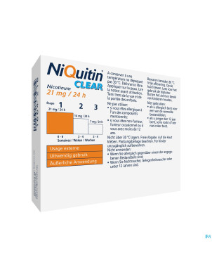 Niquitin clear patches 14 x 21 mg