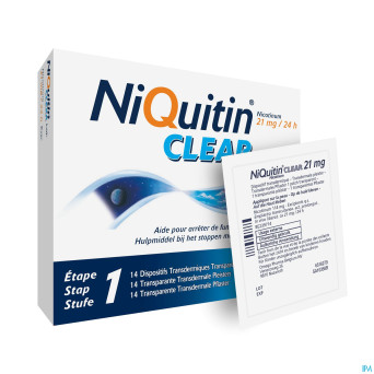Niquitin clear patches 14 x 21 mg