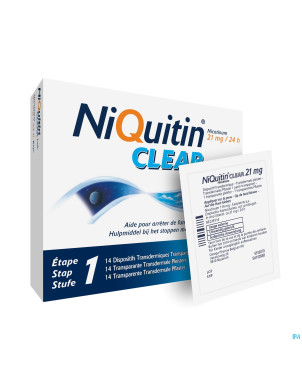 Niquitin clear patches 14 x 21 mg