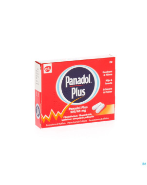 Panadol plus 500mg/65mg comp pell 20