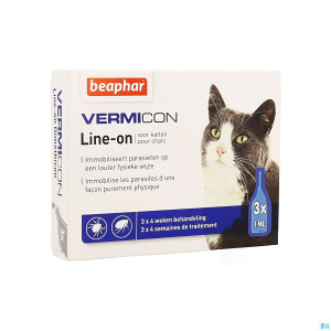 Beaphar vermicon line-on chat 3x1ml