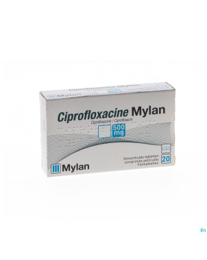 Ciprofloxacine viatris 500mg comp 20