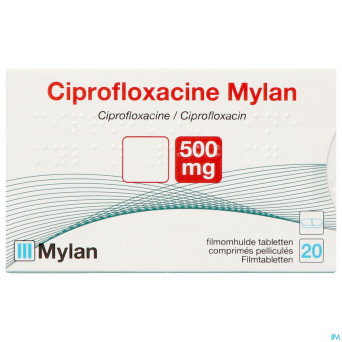 Ciprofloxacine viatris 500mg comp 20