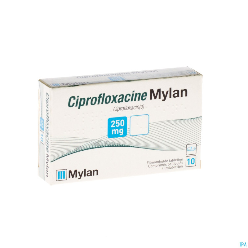 Ciprofloxacine viatris 250mg comp 10