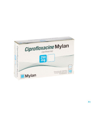 Ciprofloxacine viatris 250mg comp 10