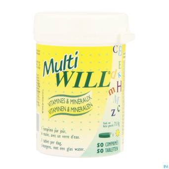 Multi will multivit + mineraux  comp 50