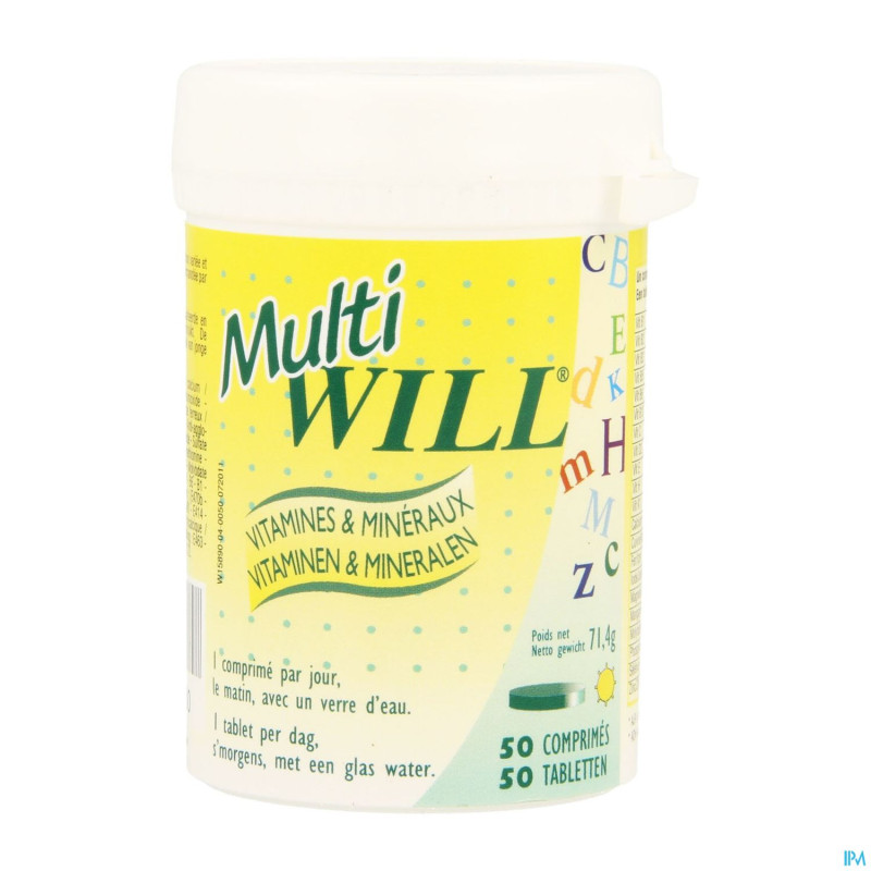 Multi will multivit + mineraux  comp 50
