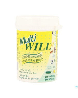 Multi will multivit + mineraux  comp 50