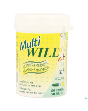 Multi will multivit + mineraux  comp 50